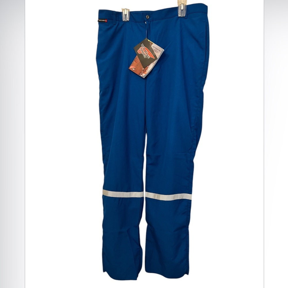 Red Wing Royal Blue Safety Reflective Stripes Work Wear Pants Men’s Size 38 NWT